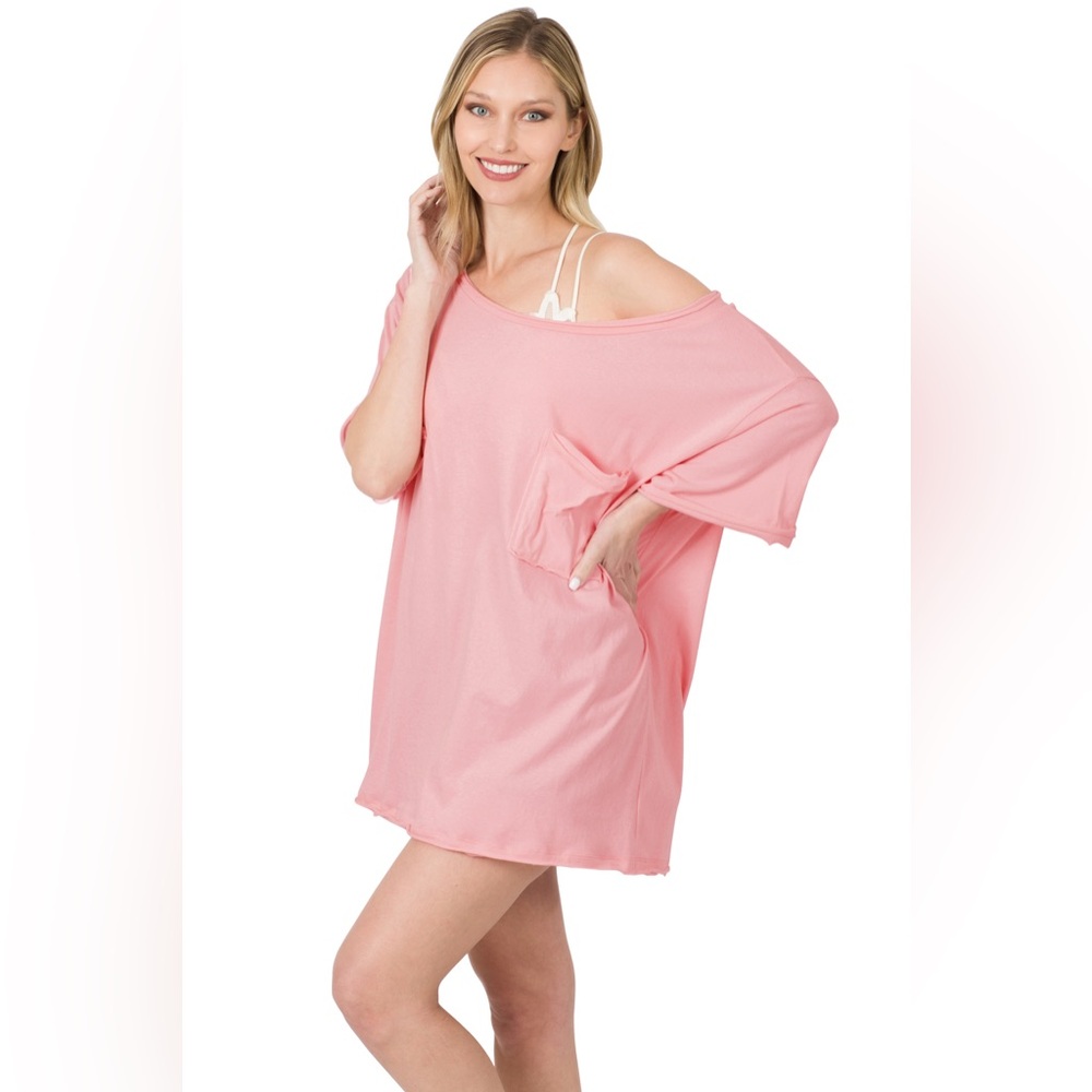 Baby Pink Oversized T-Shirt Zenana